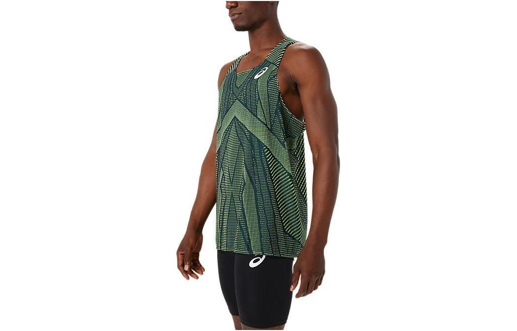 ASICS ACTIBREEZE Singlet Asia Sizing 'French Blue Safety Yellow' 2091A664-410