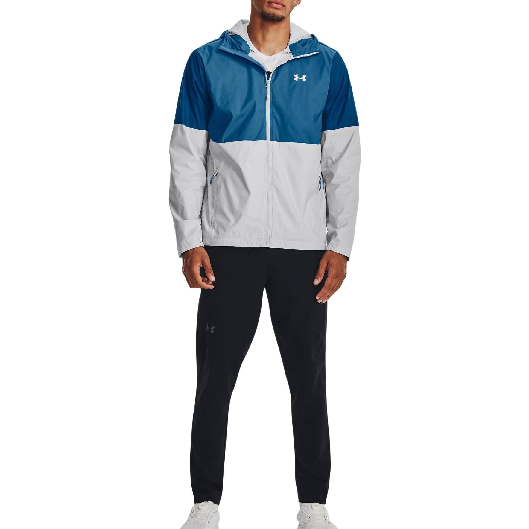 Under Armour Colorblocked Woven Full-Zip Jacket 'Blue White' 1381766-014
