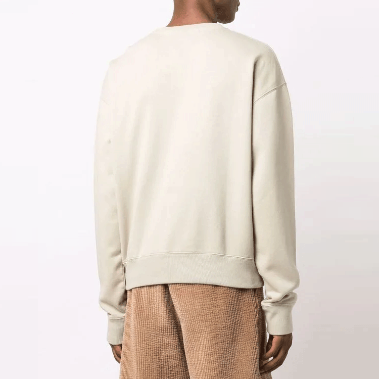 Off-White Logo Printing Round Neck Pullover Long Sleeves Version Creamy White OMBA035F21FLE00317841784