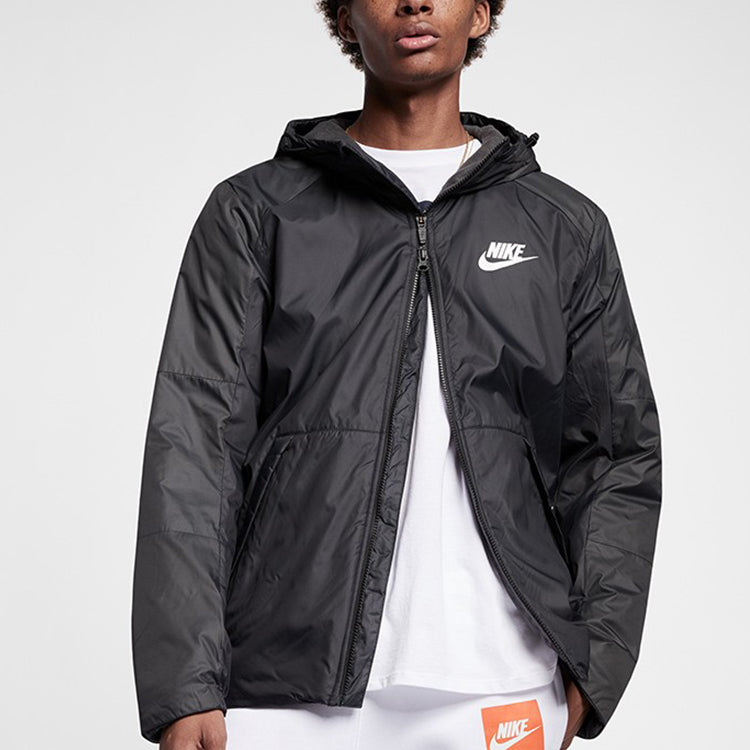 Nike Casual Sports Stay Warm hooded padded Jacket Black AJ7957-010