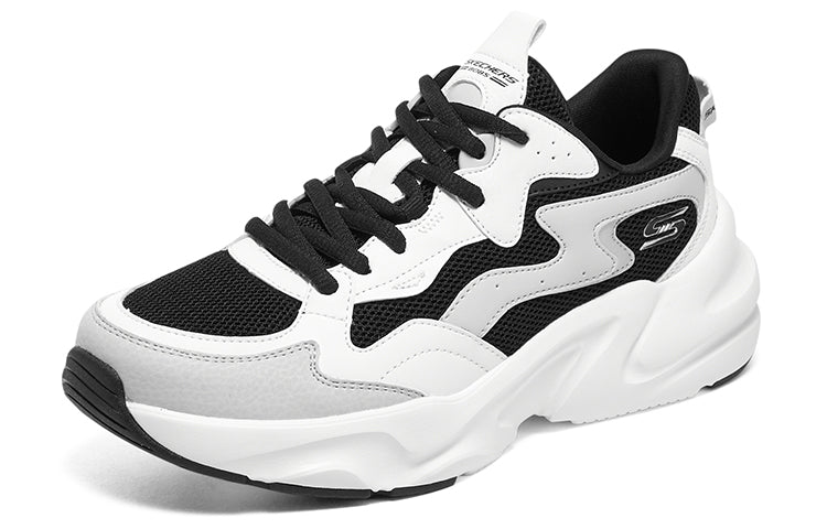 (WMNS) Skechers Bobs Bamina Shoes 'White Black Grey' 117366-WBK