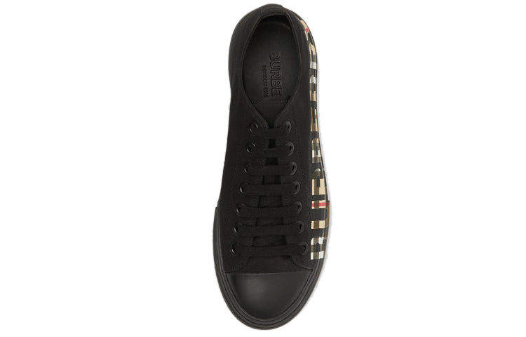 Burberry Vintage Logo Print Cotton Gabardine Sneakers 'Black' 80182751