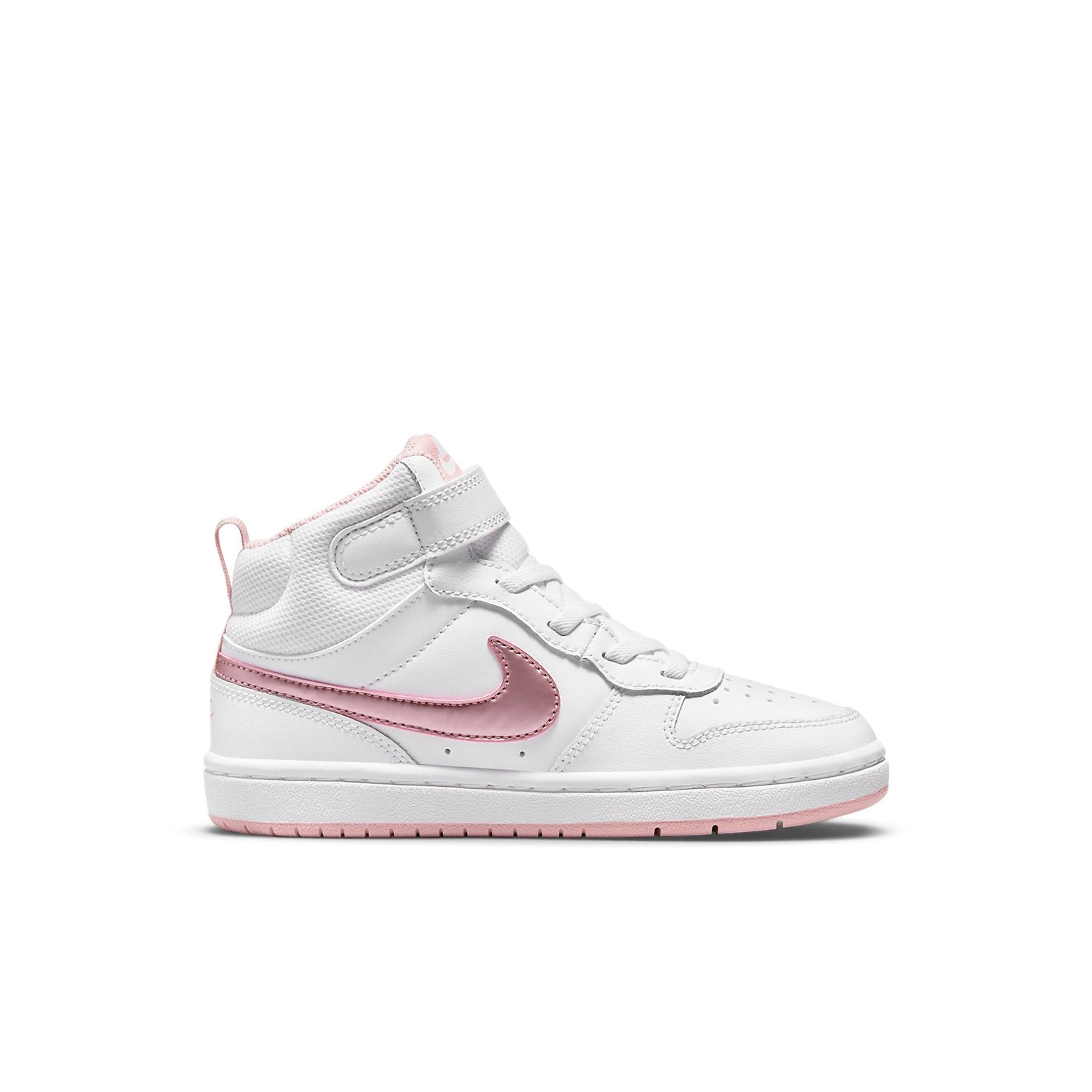 (PS) Nike Court Borough Mid 2Velcro 'White Pink Glaze' CD7783-105
