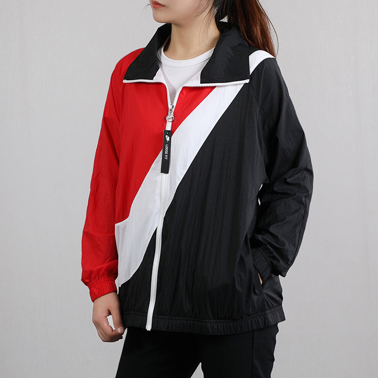 (WMNS) Nike Sportswear Swoosh Woven Sports Jacket Red BV3686-010