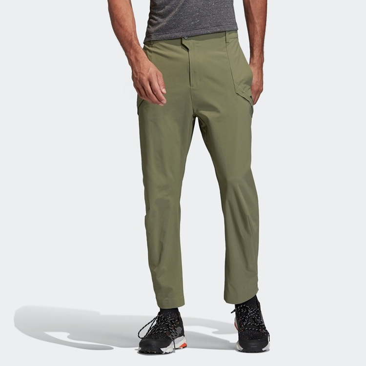 adidas Hike Pants Outdoor Athleisure Casual Sports Cone Long Pants Green FK8900