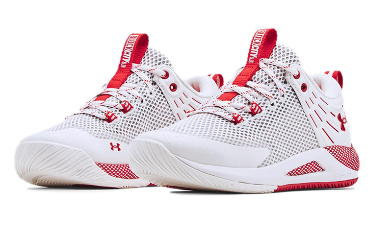 (WMNS) Under Armour HOVR Block City 'White Red' 3023709-102