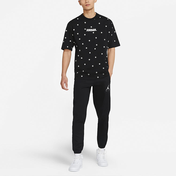 Air Jordan Men's Logo Print Crew Neck Short-sleeved Black CZ5186-010
