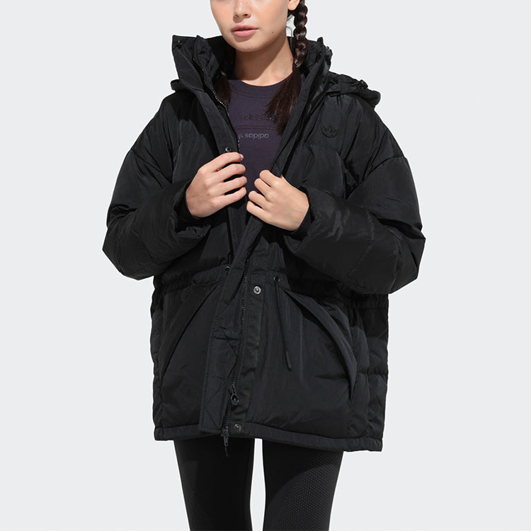 (WMNS) adidas originals Os Down Jacket Casual Sports hooded down Jacket Black GD2501