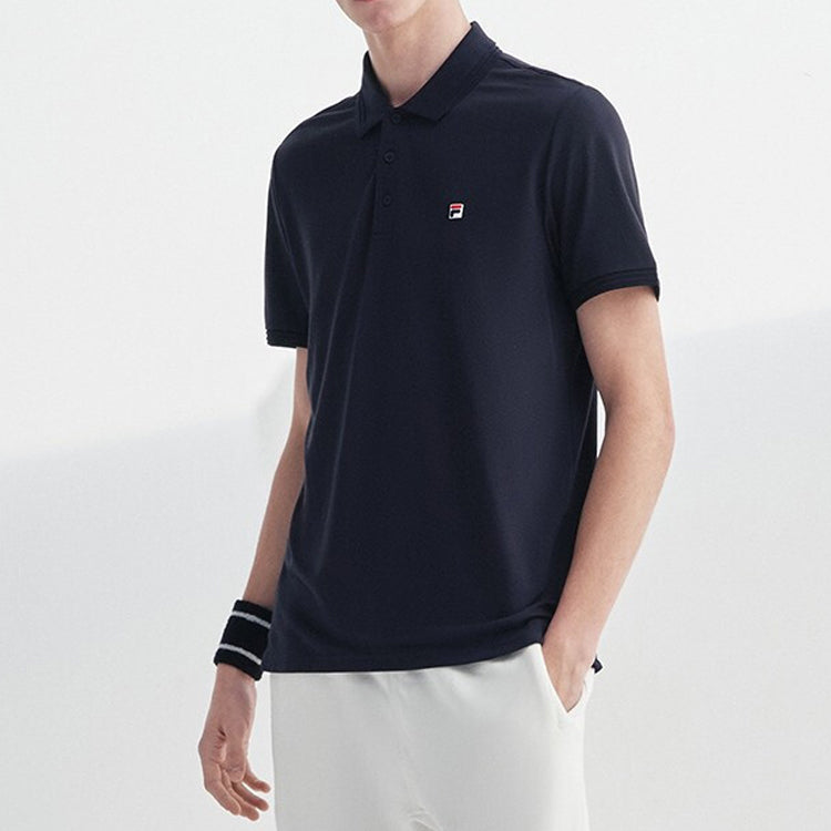 FILA Short Sleeve POLO Stylish Simplicity Sports Short Sleeve Black F11M028171F