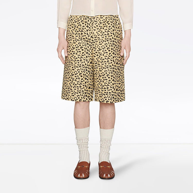 Gucci Neutral Leopard Jacquard Shorts 'Beige Black' 630717-ZAEAL-2068
