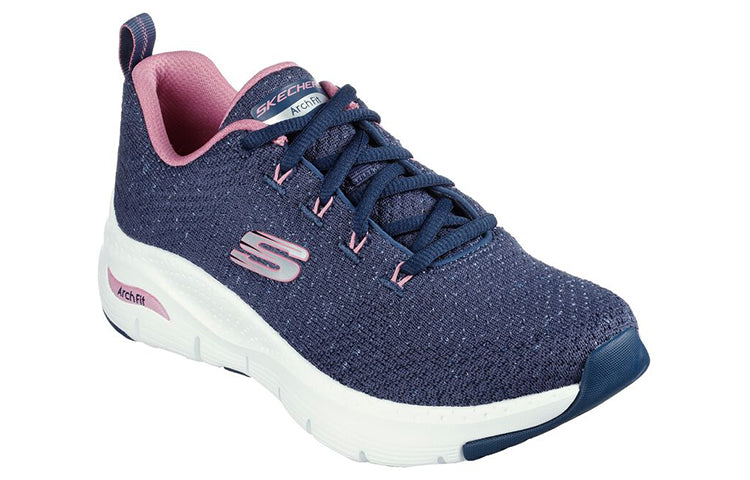 (WMNS) Skechers Arch Fit 'Glee For All - Navy Pink' 149713-NVPK