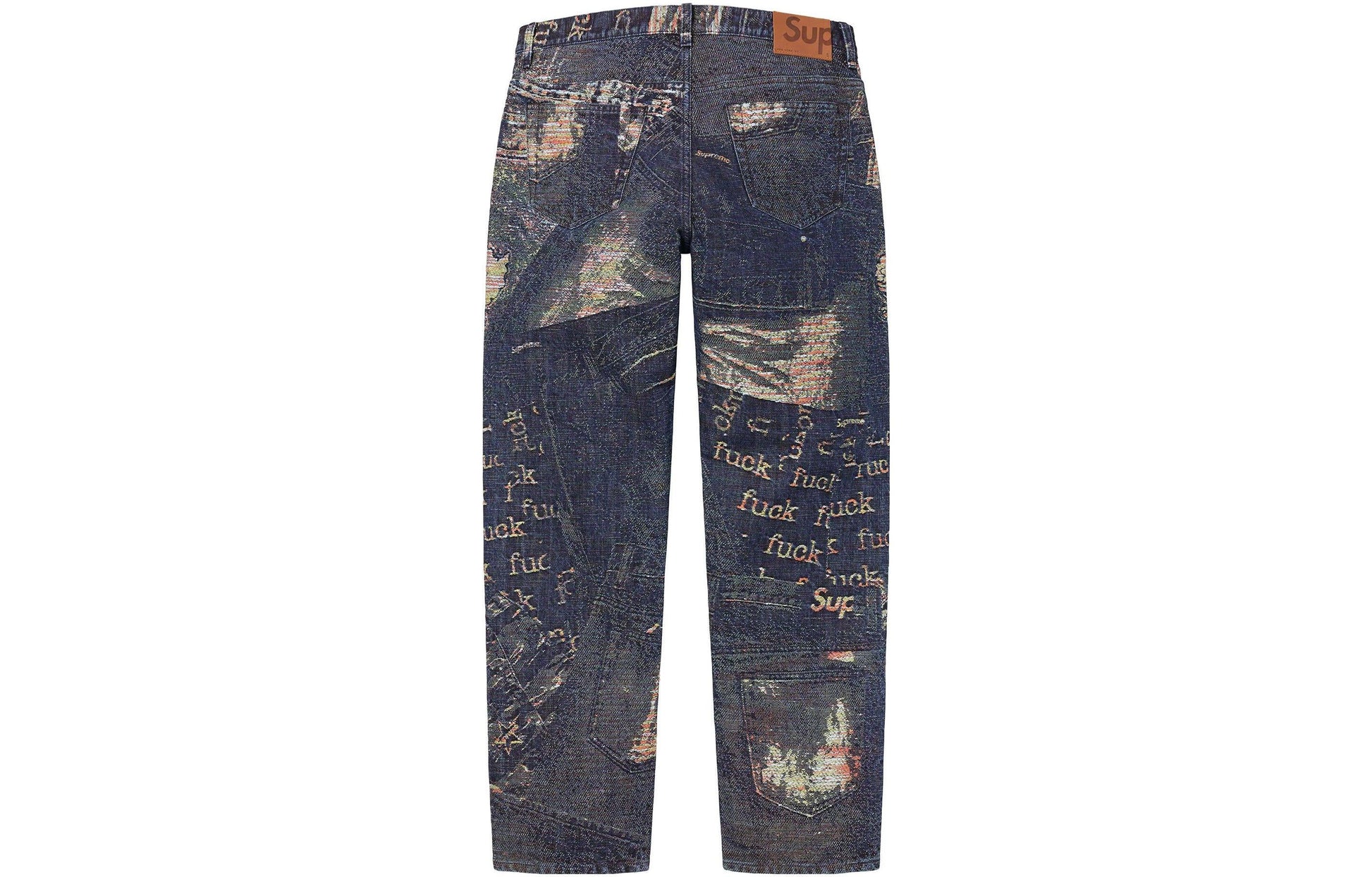Supreme Archive Denim Jacquard Regular Jean 'Dark Blue' SUP-SS23-237