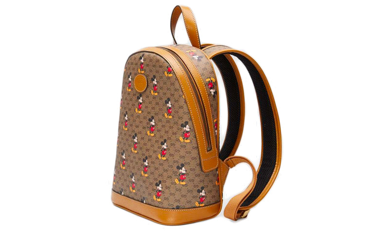 Gucci x Disney Mickey Mouse Leather Backpack 'Beige Brown' 552884-HWUDM-8603