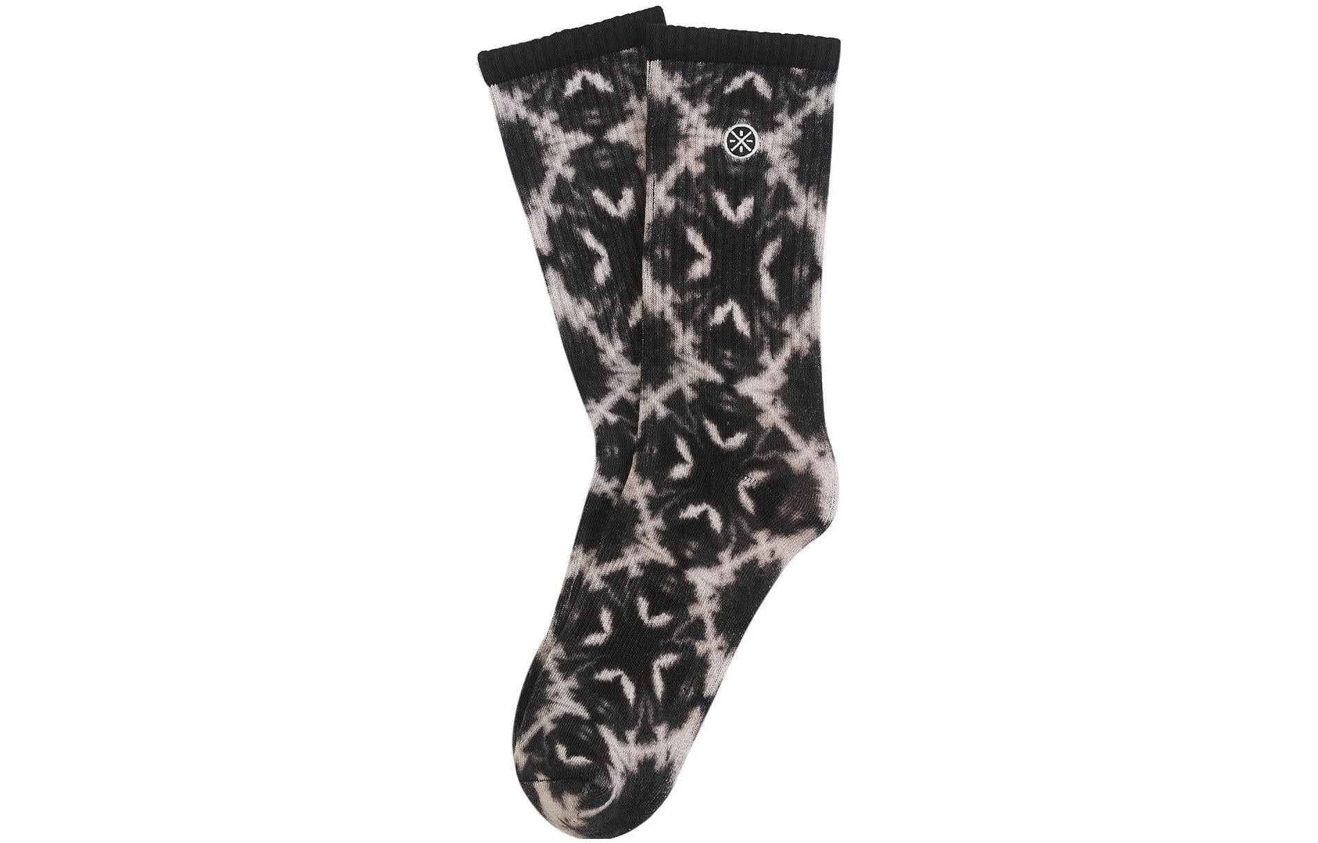 Li-Ning Way Of Wade All-Over Print Basketball Socks 'Black Multi' AWLS149-1