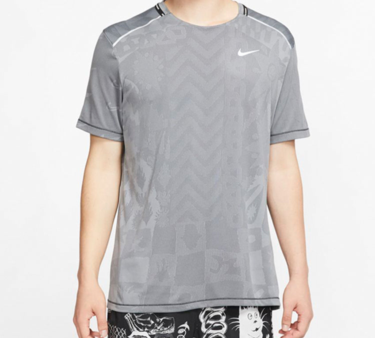 Nike TechKnit Wild Run Reflection Running Short-sleeve Tee Men Grey Gray CJ5815-010