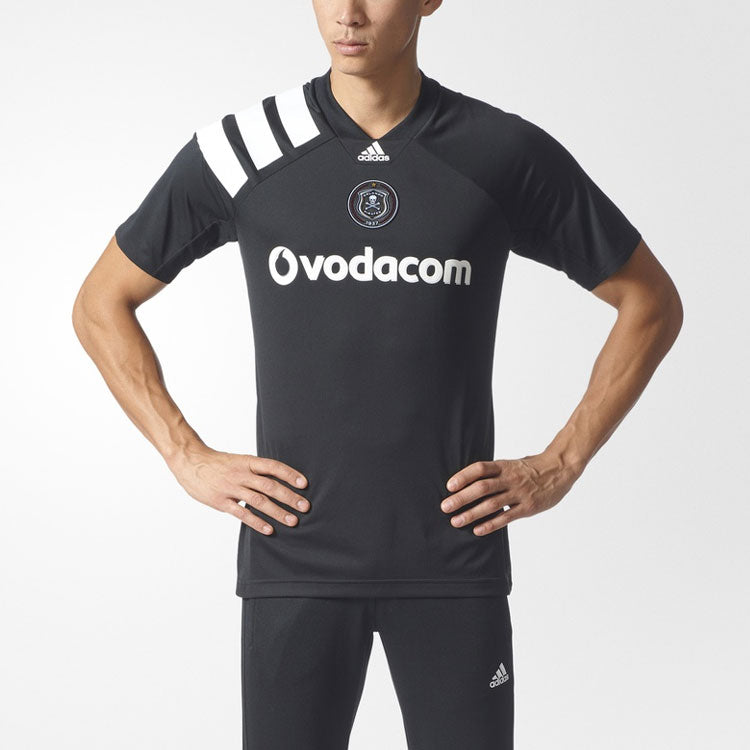 adidas Football Club Stripe Alphabet Short Sleeve Soccer/Football Jersey Orlando Men's Black BQ1925