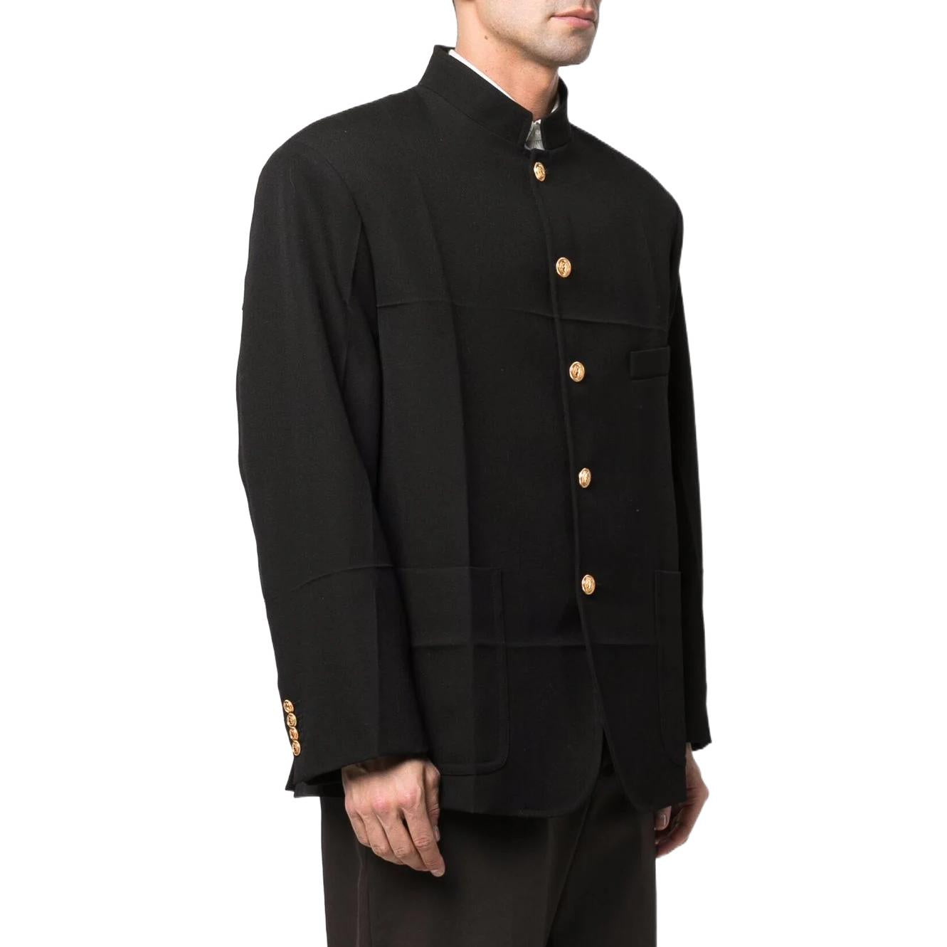 Gucci Woolen Single-Breasted Blazer 'Black' 683286-ZAHIE-1000