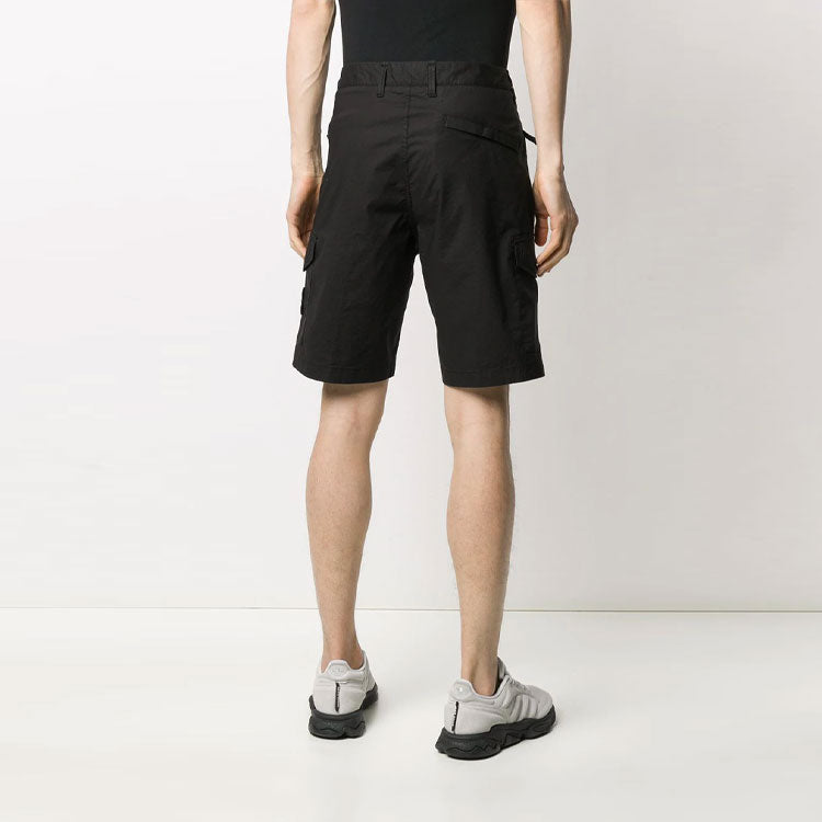 STONE ISLAND Garment Dyed Paracadute Cargo Short 'Black' 7215L0403-V0029