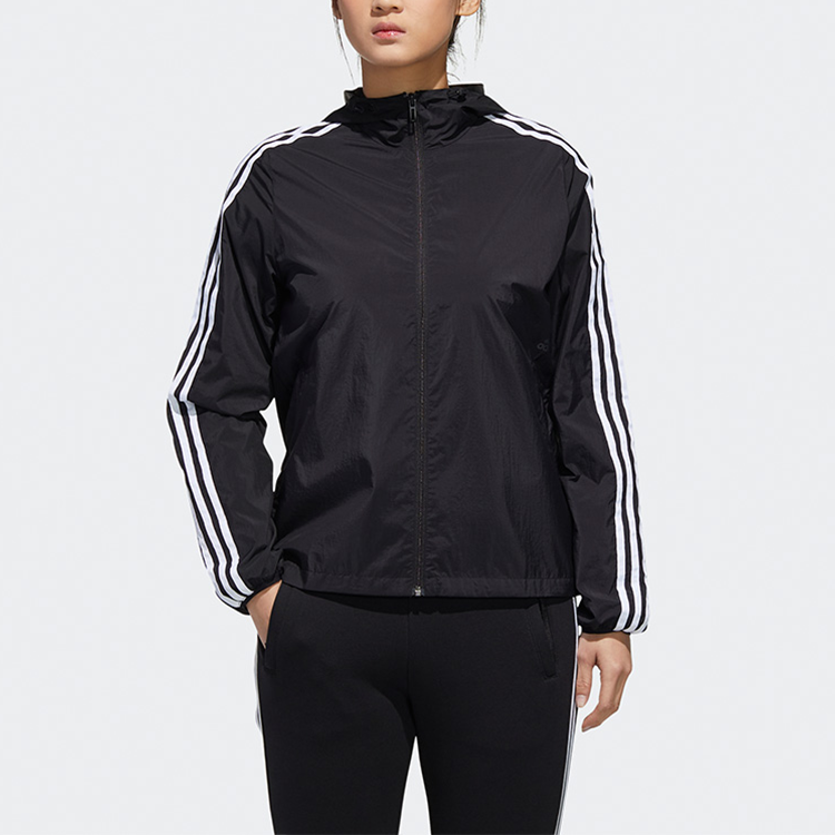 (WMNS) adidas Must Haves Windbreaker - Black GF0188