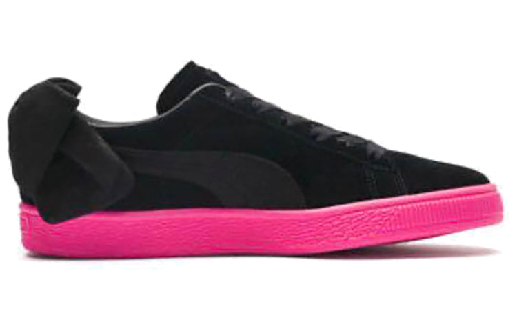 (WMNS) PUMA Suede Bow Block Casual 'Black Pink' 367453-02