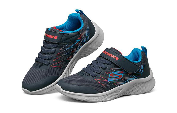 (GS) Skechers Microspec 'Blue Red' 403770L-NVRD