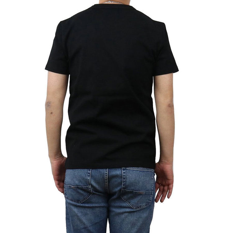 Men's Alexander McQueen SS21 Skeleton Pattern Round Neck Short Sleeve Black 631391-QPZ87-0911