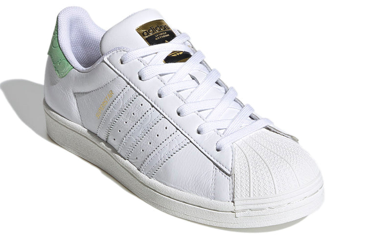 (WMNS) adidas originals Superstar 'White Green' FW3571