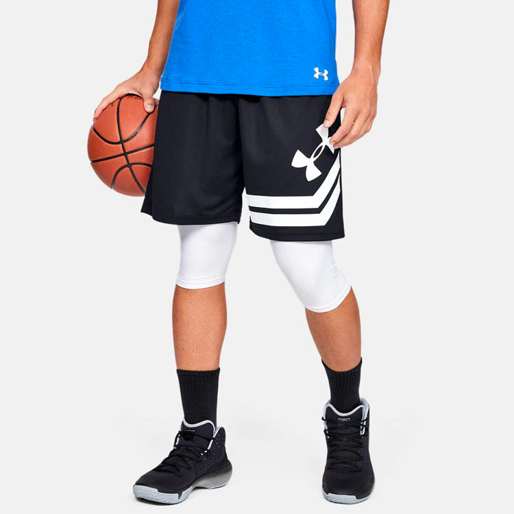 Under Armour Baseline Court Basketball Shorts 'Black White' 1351285-001