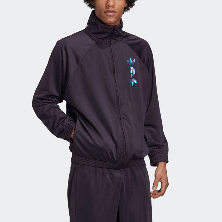 adidas originals Zeno Track Jacket Back Logo Printing Black FS7333