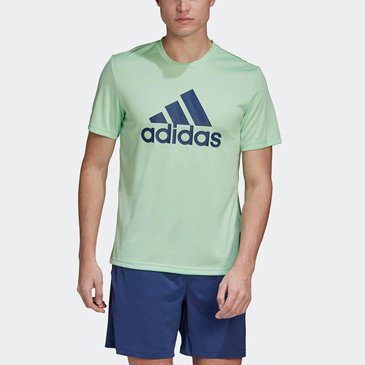 adidas Casual Sports Round Neck Short Sleeve Green FT9734