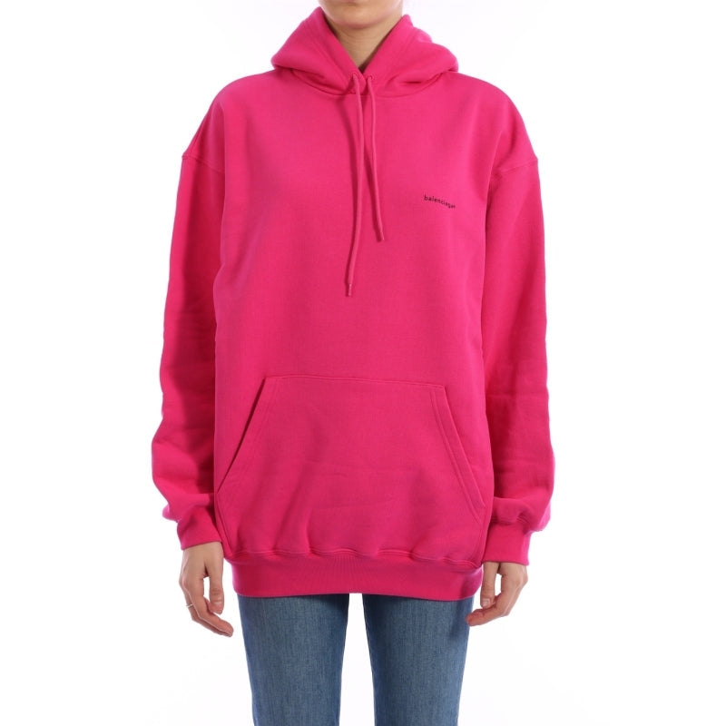 (WMNS) Balenciaga Classic Logo Minimalistic Solid Color Hoodie Pink 570798THV775630