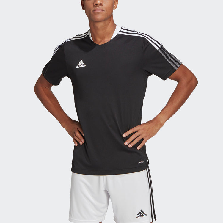 adidas Tiro21 Tr Jsy Soccer/Football Training Sports Short Sleeve Black GM7586