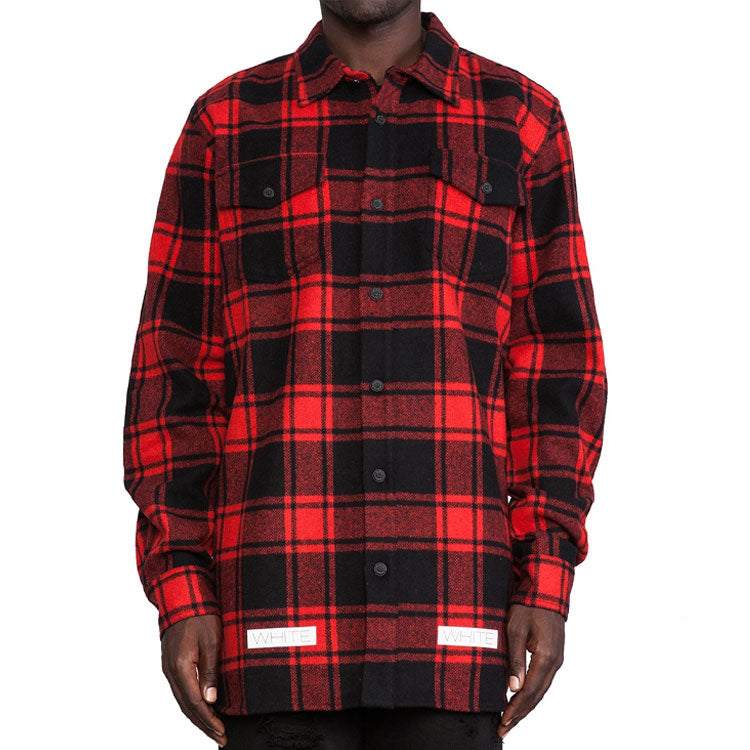 Off-White C/O VIRGIL 14SS Shirt Unisex BlackRed AU8002-13-P02