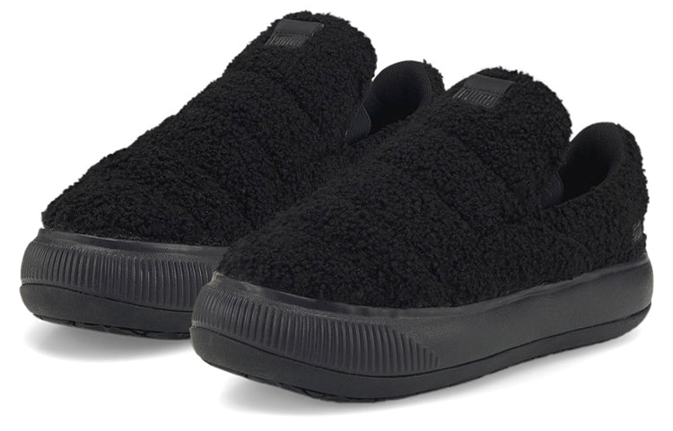 (WMNS) PUMA Suede Mayu Slip-On 'Teddy - Black' 384887-01