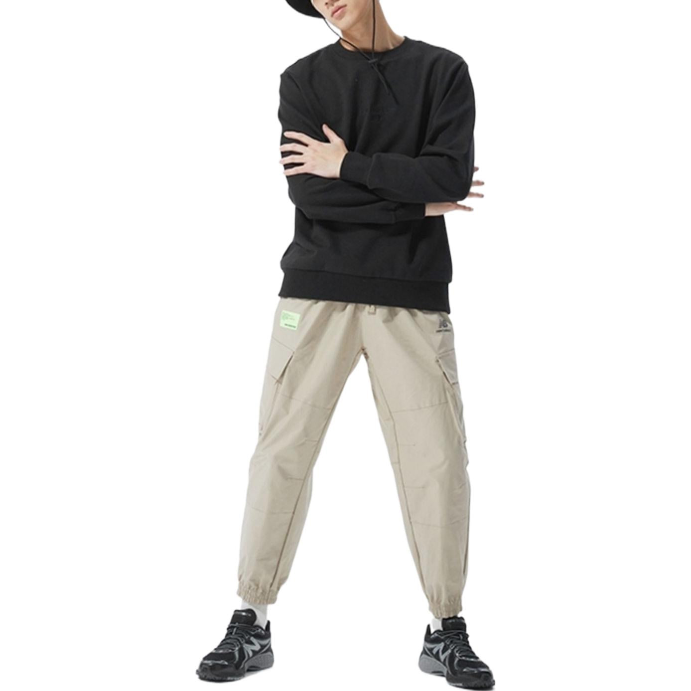 New Balance Solid Color Round Neck Sports Pullover Black AMT21555-BK