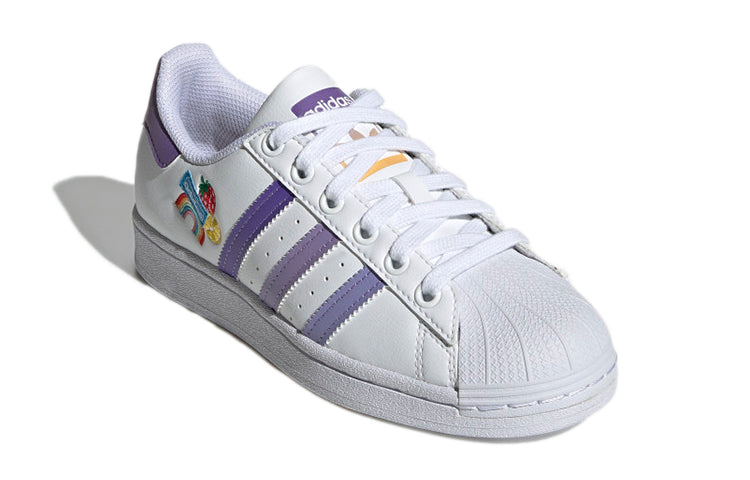 (GS) adidas originals Superstar 'White Purple' GY3313