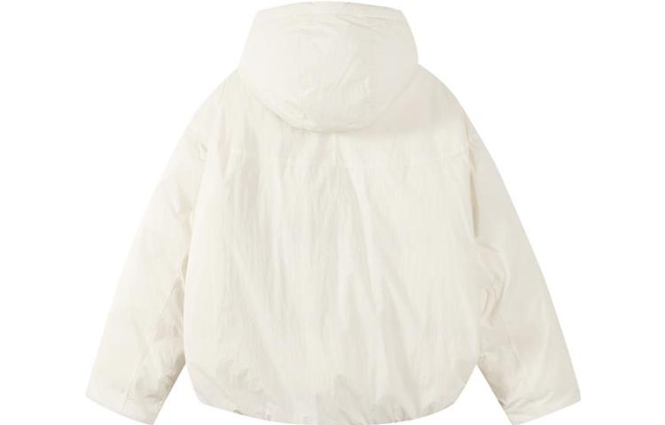 (WMNS) Skechers Solid Color Concealed Zip Elastic Cuff Hooded Down Jacket 'Pink White' L422W043