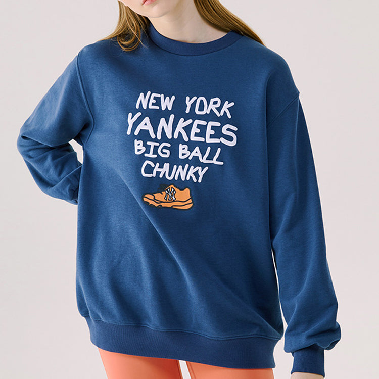 MLB Shoe Series Long Sleeves Loose Unisex Navy Blue 31MT06011-50N