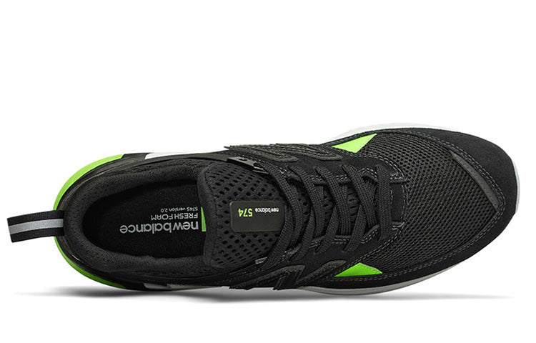 New Balance 574 Sport Suede Trainers Black/Green MS574BRB