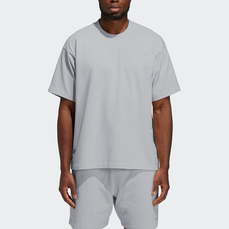 adidas x Pharrell Basics Short-sleeved Embroidered T-Shirt 'Grey' GM1959