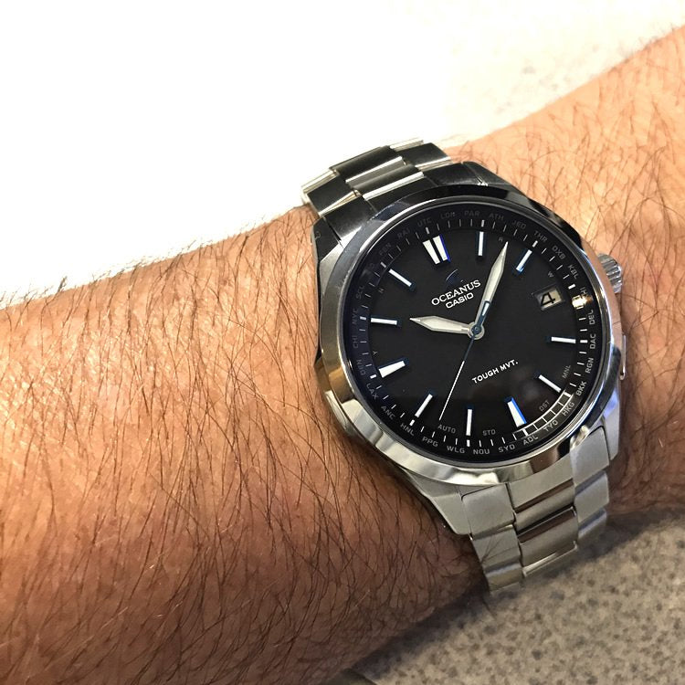 CASIO Stainless Steel Strap Dark Blue Analog OCW-S100-1A