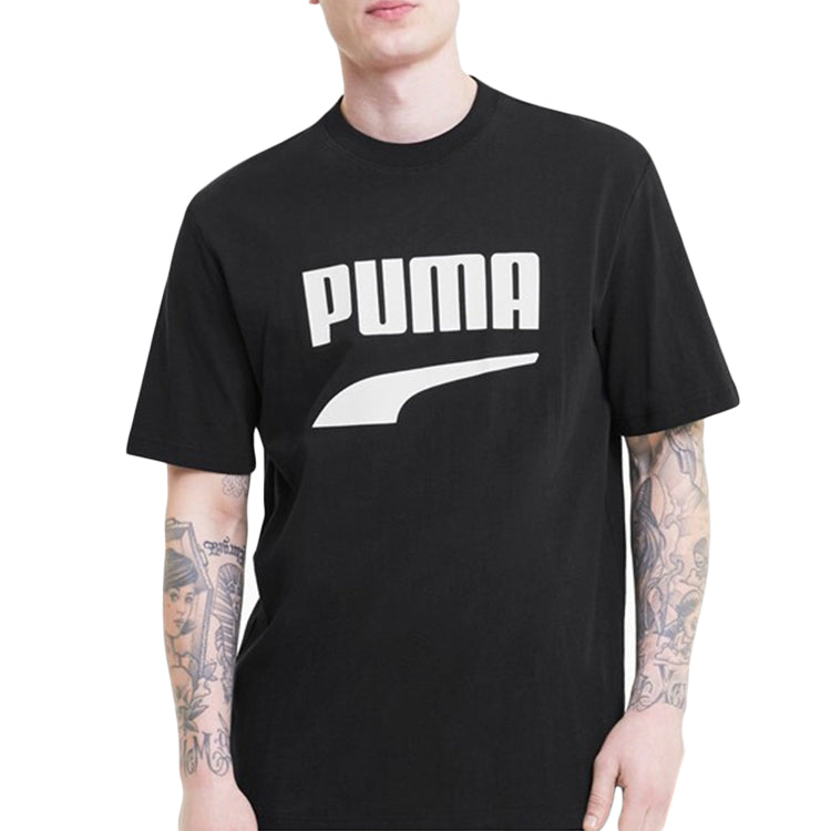PUMA Downtown Printing Casual Short Sleeve Black 599177-01