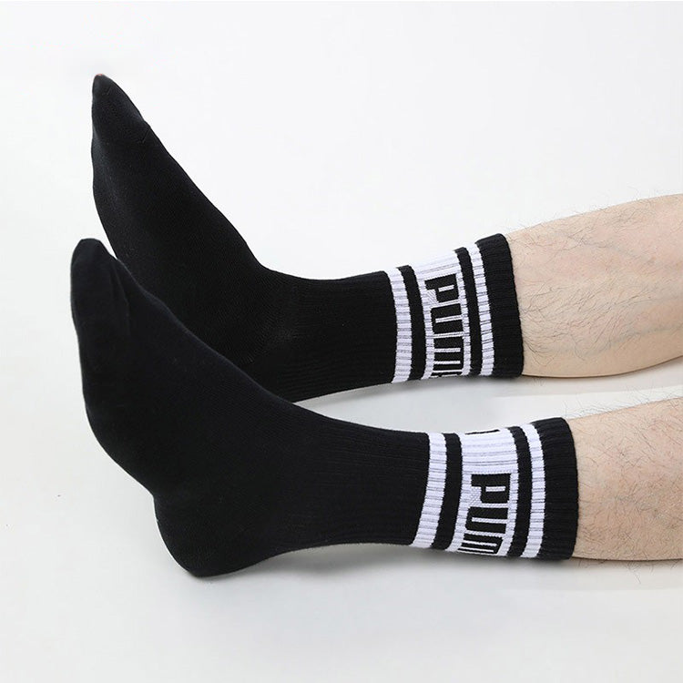 PUMA Casual Long Socks 3 Pack 'Black White' 701206530-001