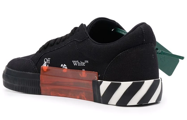 Off-White Vulcanized Low Canvas 'Black White' OMIA085C99FAB0011001