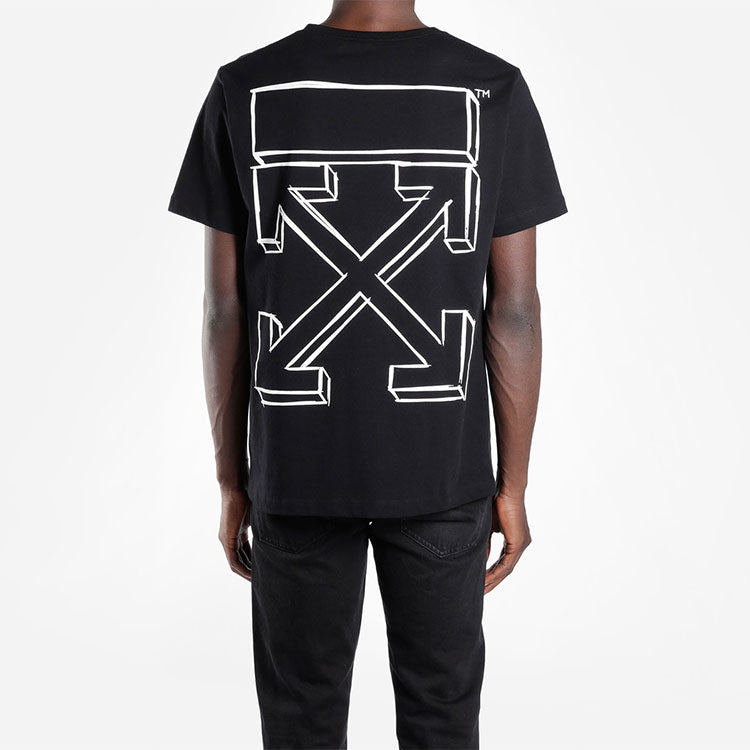 Off-White 3D Arrow Short Sleeve Ordinary Version Black OMAA027E181850241001