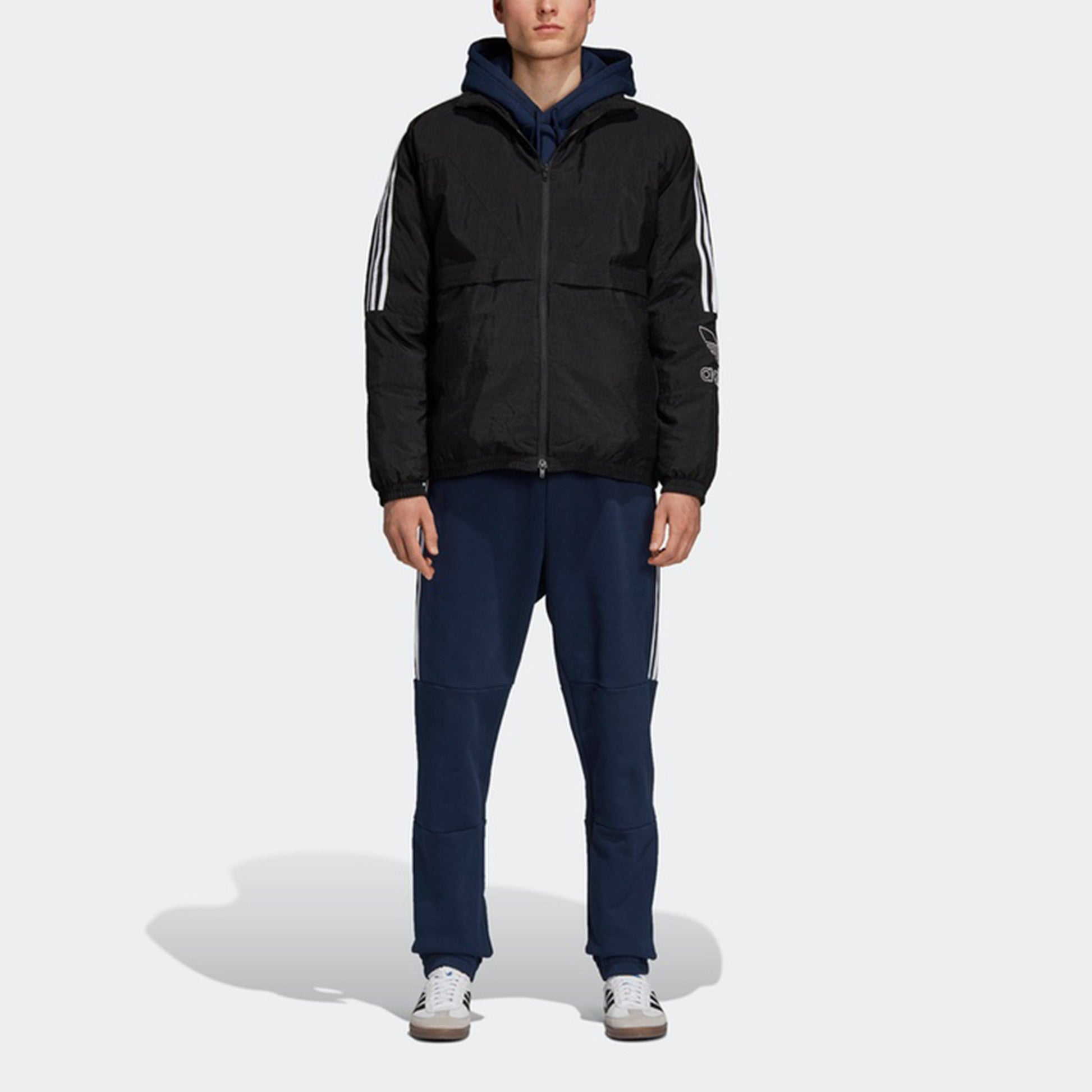 adidas originals Outline Tref Lg Stay Warm Sports Stand Collar Down Jacket Black DH5000