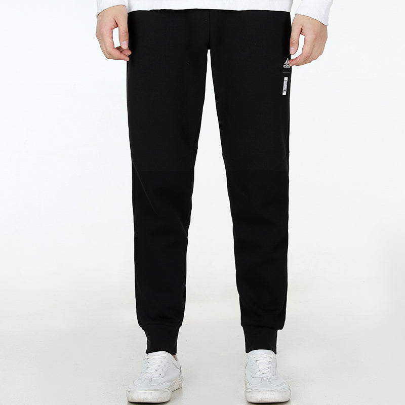 Men's adidas Wj Pnt Swt Martial Arts Series Logo Knit Bundle Feet Sports Pants/Trousers/Joggers Black HE5128
