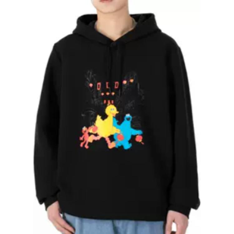 Men's adidas neo Cartoon Pattern Sports Pullover Black HD7296