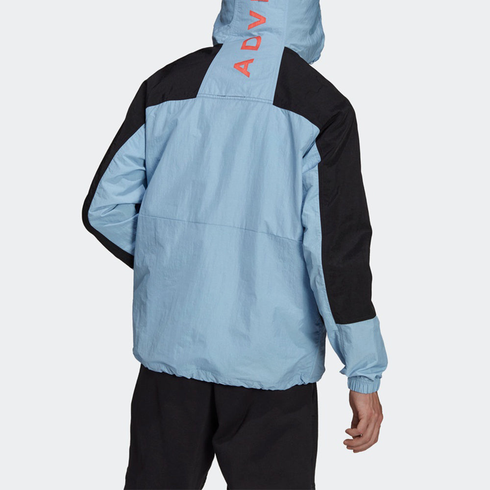 adidas originals Contrasting Colors Loose Sports Hooded Jacket Sky Blue H09103