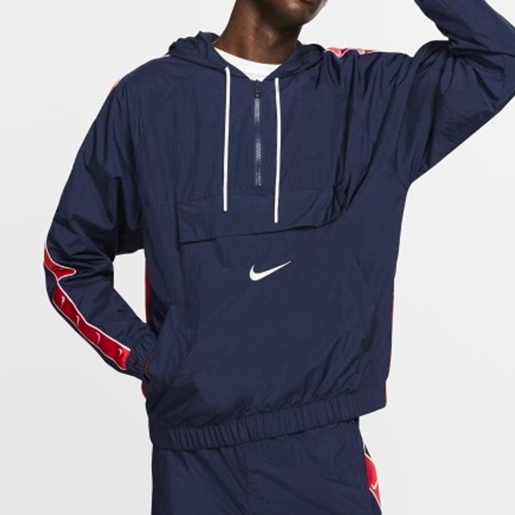 Nike Sportswear Big Swoosh Hooded Long Sleeve Color Block Jacket Cd0420-451 Colorblock CD0420-451